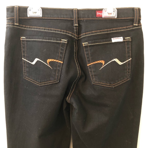 David Kahn Dark Rinse Black Bootcut Jeans - Picture 7 of 11